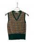 TORY BURCH（トリーバーチ）の古着「ニットベスト」｜グリーン×オレンジ