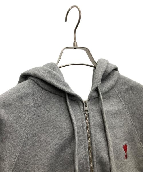 ami（アミ）ami (アミ) ジップパーカー グレー サイズ:XSの古着・服飾アイテム