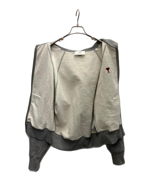 ami（アミ）ami (アミ) ジップパーカー グレー サイズ:XSの古着・服飾アイテム