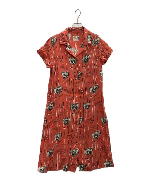 Hysteric Glamour（ヒステリックグラマー）Hysteric Glamour (ヒステリックグラマー) 半袖ワンピース レッド サイズ:SIZEFREEの古着・服飾アイテム