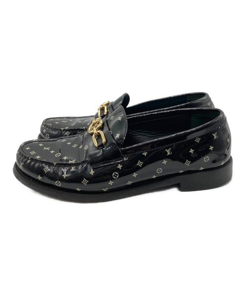 LOUIS VUITTON（ルイ ヴィトン）LOUIS VUITTON (ルイ ヴィトン) チェス・ライン・ローファー ブラック サイズ:24の古着・服飾アイテム