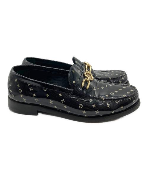 LOUIS VUITTON（ルイ ヴィトン）LOUIS VUITTON (ルイ ヴィトン) チェス・ライン・ローファー ブラック サイズ:24の古着・服飾アイテム