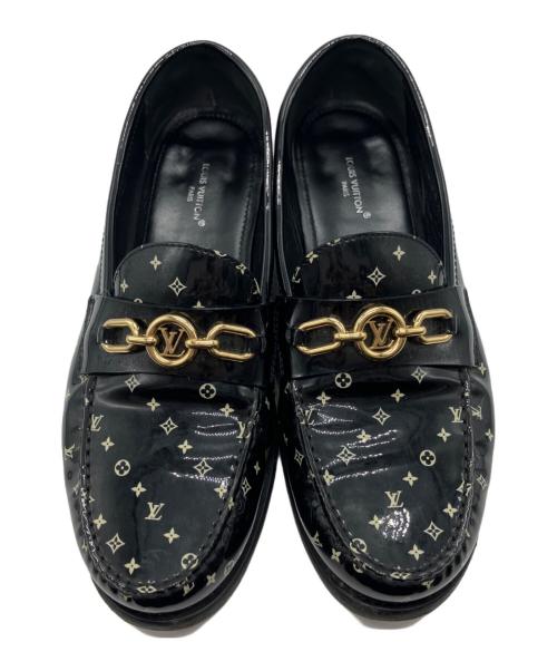 LOUIS VUITTON（ルイ ヴィトン）LOUIS VUITTON (ルイ ヴィトン) チェス・ライン・ローファー ブラック サイズ:24の古着・服飾アイテム
