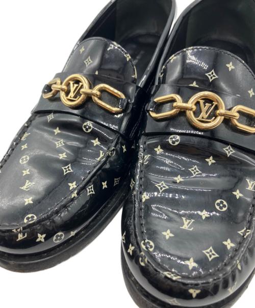 LOUIS VUITTON（ルイ ヴィトン）LOUIS VUITTON (ルイ ヴィトン) チェス・ライン・ローファー ブラック サイズ:24の古着・服飾アイテム