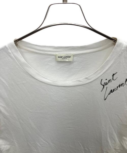 Saint Laurent Paris（サンローランパリ）Saint Laurent Paris (サンローランパリ) 半袖カットソー ホワイト サイズ:XSの古着・服飾アイテム