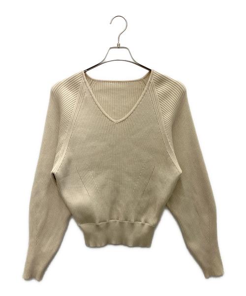 anuans（アニュアンス）anuans (アニュアンス) リブニットセットアップ ベージュ サイズ:SIZEFREEの古着・服飾アイテム
