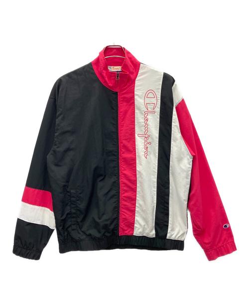 Champion（チャンピオン）Champion (チャンピオン) ナイロンジャケット ブラック×ピンク サイズ:XL 未使用品の古着・服飾アイテム