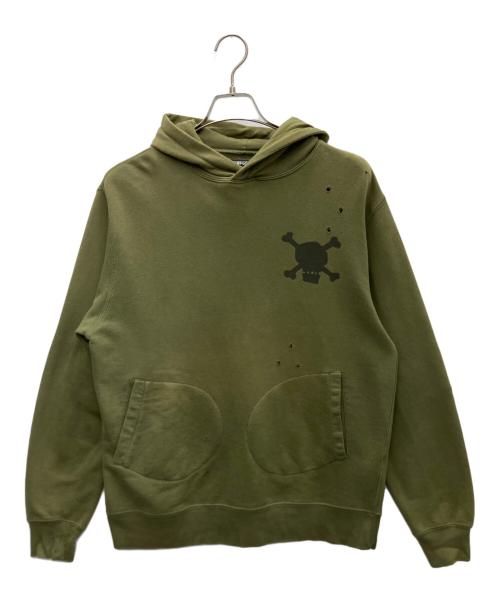 stussy（ステューシー）stussy (ステューシー) プルオーバーパーカー カーキ サイズ:Mの古着・服飾アイテム