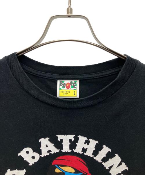 A BATHING APE（アベイシングエイプ）A BATHING APE (アベイシングエイプ) 半袖Tシャツ ブラック サイズ:Lの古着・服飾アイテム