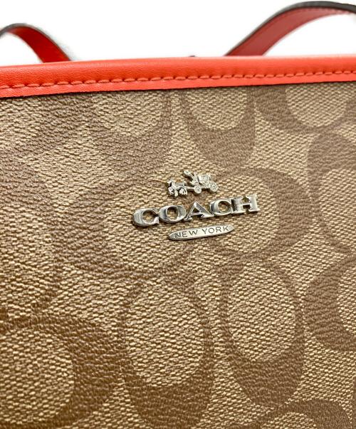 COACH（コーチ）COACH (コーチ) トートバッグ ブラウン×オレンジの古着・服飾アイテム