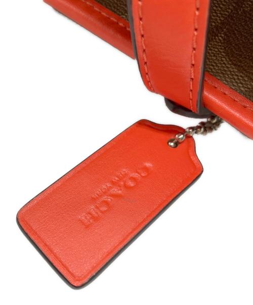 COACH（コーチ）COACH (コーチ) トートバッグ ブラウン×オレンジの古着・服飾アイテム