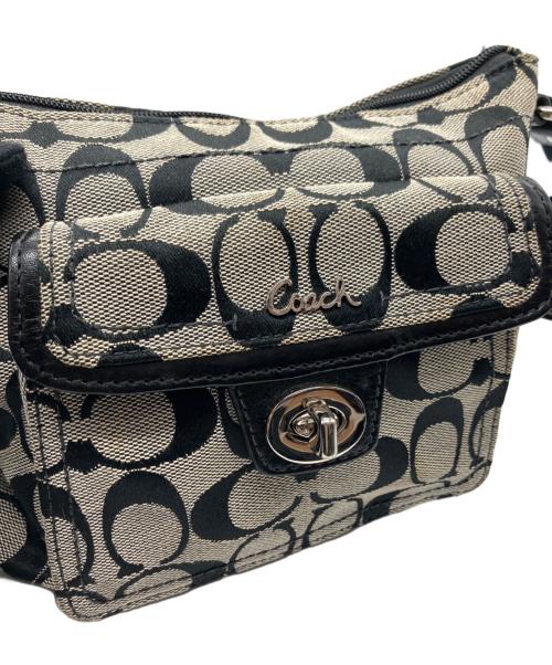 COACH（コーチ）COACH (コーチ) ショルダーバッグ ブラック×グレーの古着・服飾アイテム