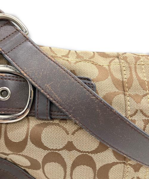 COACH（コーチ）COACH (コーチ) ショルダーバッグ ベージュ×ブラウンの古着・服飾アイテム