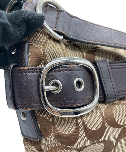 COACH（コーチ）COACH (コーチ) ショルダーバッグ ベージュ×ブラウンの古着・服飾アイテム