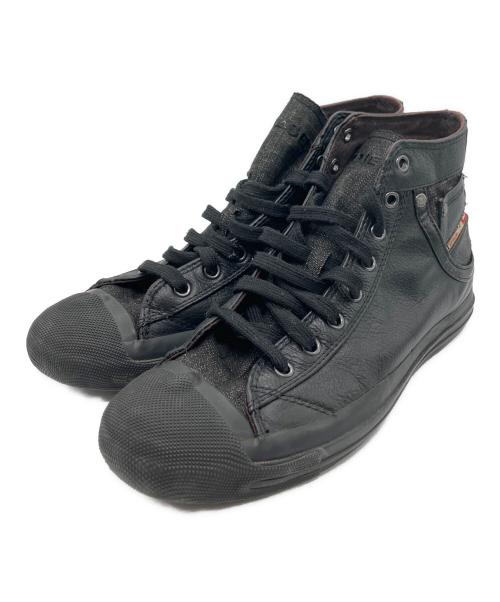 DIESEL（ディーゼル）DIESEL (ディーゼル) ハイカットスニーカー ブラック サイズ:26.5の古着・服飾アイテム