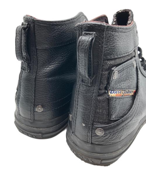DIESEL（ディーゼル）DIESEL (ディーゼル) ハイカットスニーカー ブラック サイズ:26.5の古着・服飾アイテム