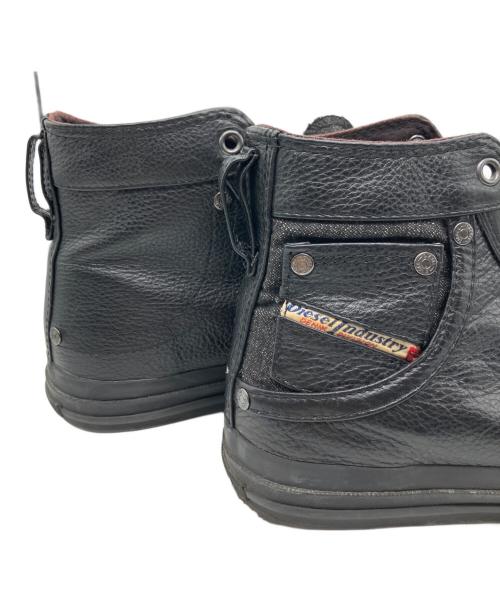 DIESEL（ディーゼル）DIESEL (ディーゼル) ハイカットスニーカー ブラック サイズ:26.5の古着・服飾アイテム
