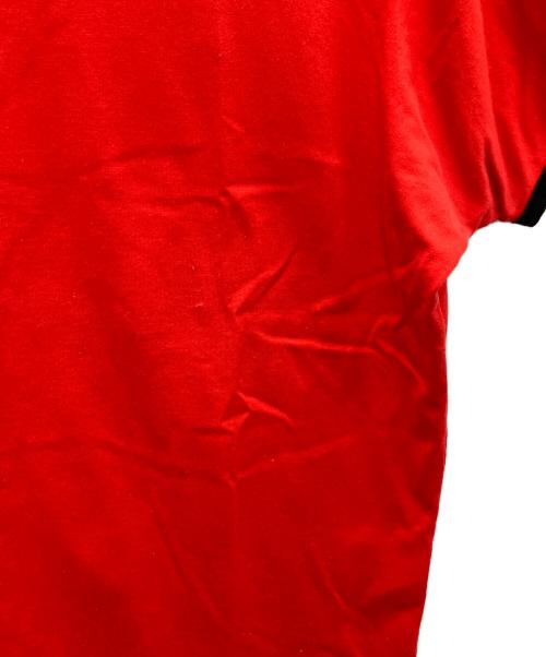 Yves Saint Laurent（イヴサンローラン）Yves Saint Laurent (イヴサンローラン) 半袖カットソー レッド×ブラック サイズ:Mの古着・服飾アイテム