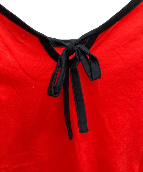 Yves Saint Laurent（イヴサンローラン）Yves Saint Laurent (イヴサンローラン) 半袖カットソー レッド×ブラック サイズ:Mの古着・服飾アイテム