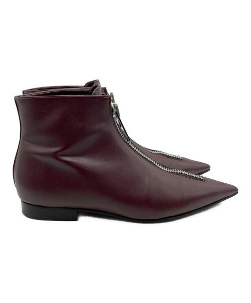 STELLA McCARTNEY（ステラマッカートニー）STELLA McCARTNEY (ステラマッカートニー) フロントジップブーツ ボルドー サイズ:23.5の古着・服飾アイテム