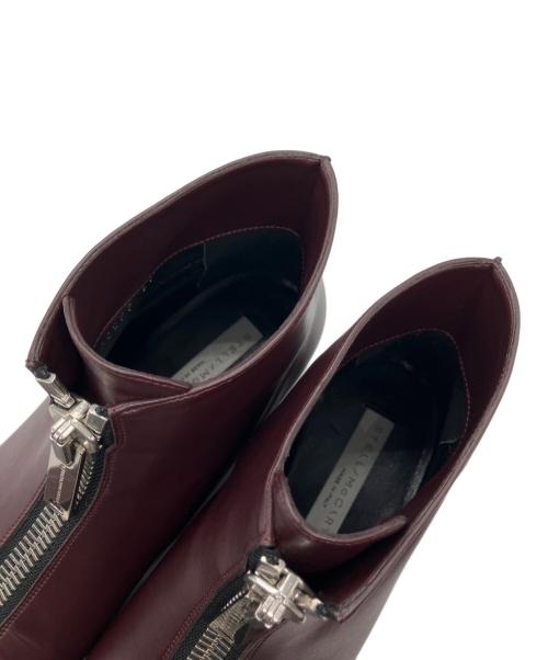 STELLA McCARTNEY（ステラマッカートニー）STELLA McCARTNEY (ステラマッカートニー) フロントジップブーツ ボルドー サイズ:23.5の古着・服飾アイテム