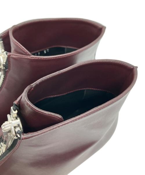 STELLA McCARTNEY（ステラマッカートニー）STELLA McCARTNEY (ステラマッカートニー) フロントジップブーツ ボルドー サイズ:23.5の古着・服飾アイテム
