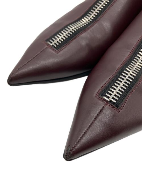 STELLA McCARTNEY（ステラマッカートニー）STELLA McCARTNEY (ステラマッカートニー) フロントジップブーツ ボルドー サイズ:23.5の古着・服飾アイテム