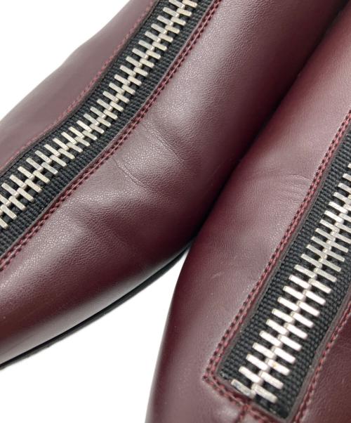 STELLA McCARTNEY（ステラマッカートニー）STELLA McCARTNEY (ステラマッカートニー) フロントジップブーツ ボルドー サイズ:23.5の古着・服飾アイテム