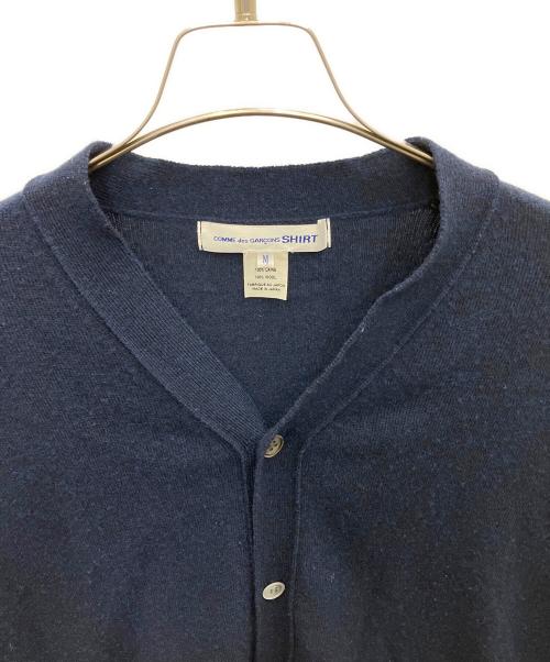 COMME des GARCONS SHIRT（コムデギャルソンシャツ）COMME des GARCONS SHIRT (コムデギャルソンシャツ) ニットカーディガン ネイビー サイズ:Mの古着・服飾アイテム