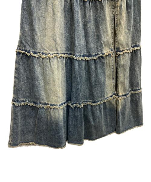 LAGUA GEM（ラグアジェム）LAGUA GEM (ラグアジェム) CUT OFF FLARE デニムスカート インディゴ サイズ:Sの古着・服飾アイテム