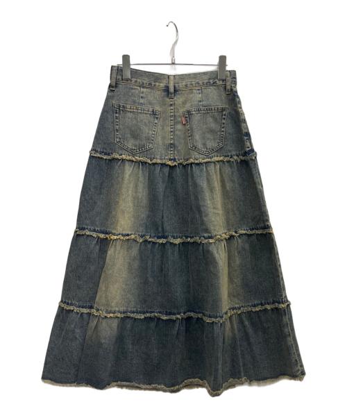 LAGUA GEM（ラグアジェム）LAGUA GEM (ラグアジェム) CUT OFF FLARE デニムスカート インディゴ サイズ:Sの古着・服飾アイテム