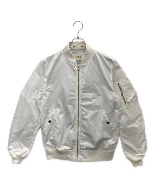 ALPHA（アルファ）ALPHA (アルファ) フライトジャケット ホワイト サイズ:Lの古着・服飾アイテム