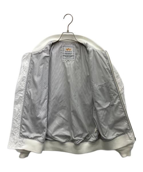 ALPHA（アルファ）ALPHA (アルファ) フライトジャケット ホワイト サイズ:Lの古着・服飾アイテム