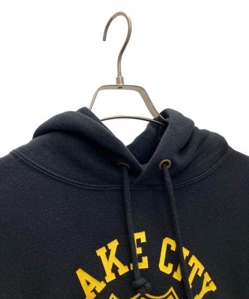 Champion REVERSE WEAVE（チャンピオン リバース ウィーブ）Champion REVERSE WEAVE (チャンピオン リバース ウィーブ) プルオーバーパーカー ブラック サイズ:Lの古着・服飾アイテム