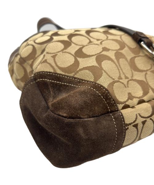COACH（コーチ）COACH (コーチ) ワンショルダーバッグ ベージュ×ブラウンの古着・服飾アイテム