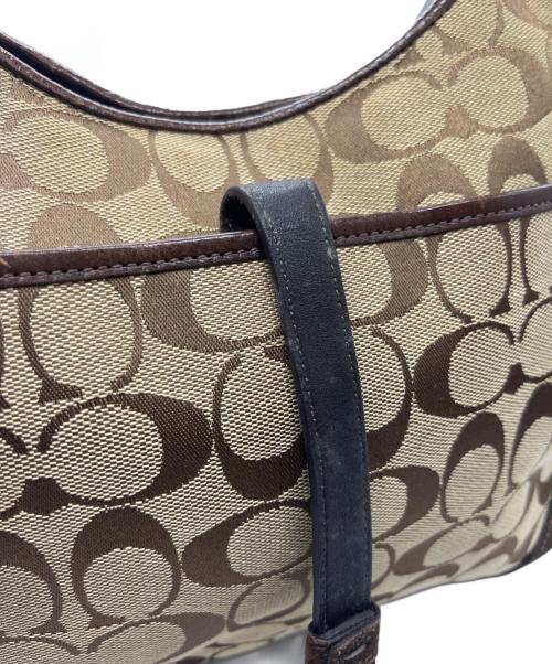 COACH（コーチ）COACH (コーチ) ワンショルダーバッグ ベージュ×ブラウンの古着・服飾アイテム