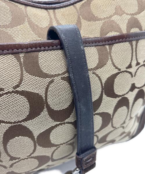 COACH（コーチ）COACH (コーチ) ワンショルダーバッグ ベージュ×ブラウンの古着・服飾アイテム