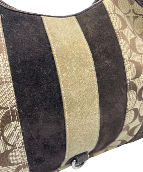COACH（コーチ）COACH (コーチ) ワンショルダーバッグ ベージュ×ブラウンの古着・服飾アイテム