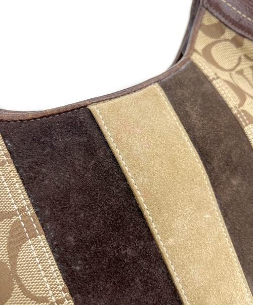COACH（コーチ）COACH (コーチ) ワンショルダーバッグ ベージュ×ブラウンの古着・服飾アイテム