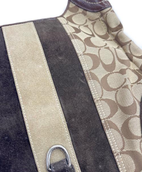 COACH（コーチ）COACH (コーチ) ワンショルダーバッグ ベージュ×ブラウンの古着・服飾アイテム