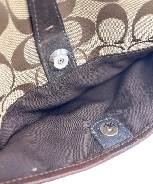 COACH（コーチ）COACH (コーチ) ワンショルダーバッグ ベージュ×ブラウンの古着・服飾アイテム