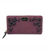 Kate Spadeケイトスペード）の古着「ラウンドファスナー財布」｜パープル