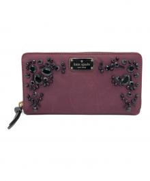 Kate Spade（ケイトスペード）の古着「ラウンドファスナー財布」｜パープル
