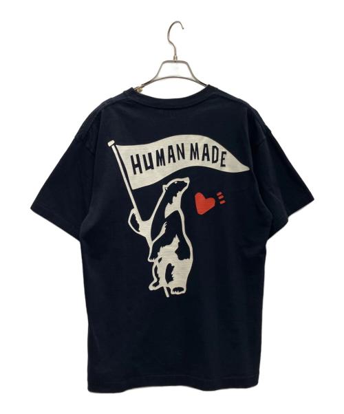 HUMAN MADE（ヒューマンメイド）HUMAN MADE (ヒューマンメイド) 半袖Tシャツ ネイビー サイズ:Lの古着・服飾アイテム
