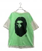 SAINT MICHAEL×A BATHING APEセントマイケル×アベイシングエイプ）の古着「半袖Tシャツ」｜ホワイト×グリーン