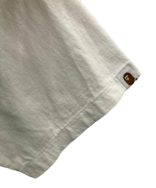SAINT MICHAEL（セントマイケル）SAINT MICHAEL (セントマイケル) A BATHING APE (アベイシングエイプ) 半袖Tシャツ ホワイト×グリーン サイズ:Lの古着・服飾アイテム
