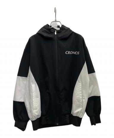 CRONOS スポーティージャケット ブラック/ホワイト 中古・古着通販】CRONOS (クロノス) ナイロンジャケット ブラック