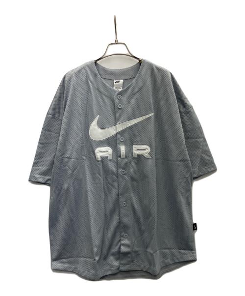NIKE（ナイキ）NIKE (ナイキ) ベースボールシャツ ライトグレー サイズ:Lの古着・服飾アイテム