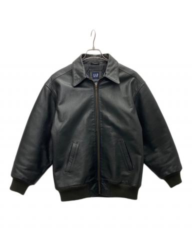 中古・古着通販】GAP (ギャップ) レザージャケット ブラック サイズ