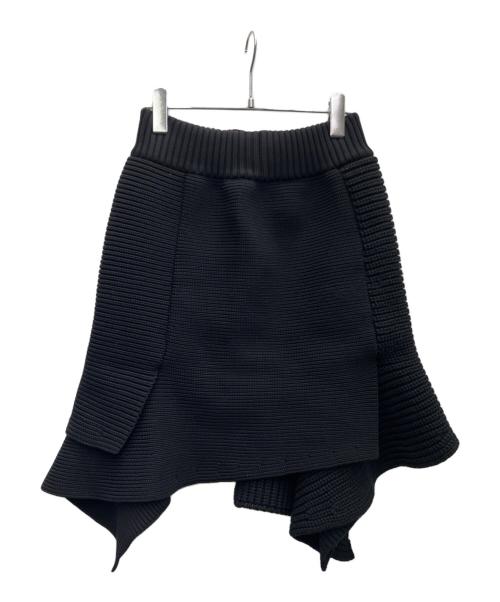 sacai（サカイ）sacai (サカイ) ニットスカート ブラック サイズ:SIZE2の古着・服飾アイテム